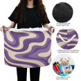 thumbnail image 6 of Round Toy Storage Basket Foldable Storage Basket for Home Decor Laundry Basket20" x 14" Purple Creamy Pattern, 6 of 6