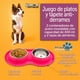 thumbnail image 4 of Plato Doble Mediano KE WOOW 400 ml Acero Inoxidable con Tapete de Silicon Color Rosa, 4 of 9