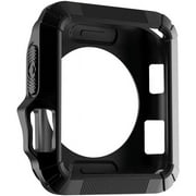 Shock Proof Bumper Cover Scratch Resistant Protective Rugged Case for iwatch Series 3, Series 2, Series 1 [Black]-38MM