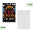 thumbnail image 2 of Pofeuu Not All Who Wander Are Lost Hiking Print Premium Golf Towel with Carabiner Clip Absorbent Microfiber Waffle Pattern Golf Towel for Golf Bag Trolly Belt Loop, 2 of 8