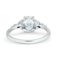 thumbnail image 3 of Art Deco Oval Wedding Ring Marquise Simulated CZ 925 Sterling Silver size 4, 3 of 5