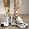 thumbnail image 5 of Goofa Sunflowers Pumpkins And Autumn Leaves Printed Men's Crew Socks, Soft Durable Breathable Moisture-Wicking with Odor Control Cotton socks, 5 of 9