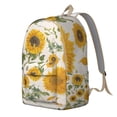 thumbnail image 2 of Floral Print Backpack for School College Teens Adults, Large Capacity Bookbag with Laptop Sleeve, Durable Commuting Travel Backpack, Sunflower Flowers Design Unisex Gift Idea for Work, 2 of 5
