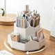 thumbnail image 2 of Rotating Desk Organizer with 9 Compartments, 360-Degree Swivel Pencil Holder, Stationery and Makeup Brush Storage Solution, 2 of 5