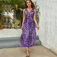 thumbnail image 3 of Spider Web Spider Purple Womens Night Club Maxi Dress V Neck Sleeveless Bohemia Long Dresses, 3 of 9