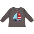 thumbnail image 3 of Inktastic Sailboat, Sailing Boat, Sails - Red White Blue Boys Long Sleeve Toddler T-Shirt, 3 of 5