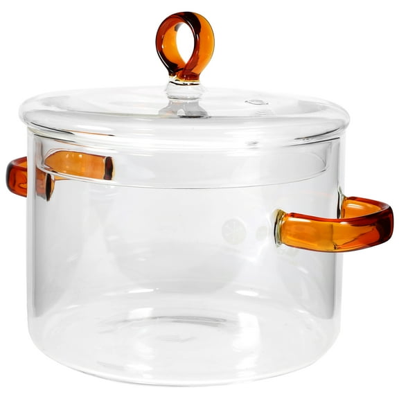 Glass Saucepan Chicken Stew Pot Clear for Stove Kitchen Cookware Griddle Household Salad Bowl Pots Cooking Stovetop