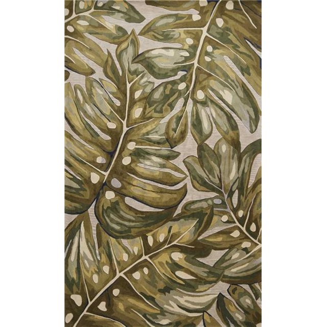 HomeRoots 352800 2 ft. 6 in. x 8 ft. Runner Wool Green Area Rug