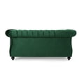 thumbnail image 6 of Loveseat Sofa, 62" Comfy Velvet Couch with Nailhead Accents, Tool-Free Setup Sofas for Living Room, Emerald, 6 of 6