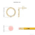 thumbnail image 2 of ANGARA Lab Grown Diamond Open Circle Stud Earrings for Women in 14K Yellow Gold (Size-2mm| Color-F-G| Clarity-VS) | April Birthstone, Anniversary, Jewelry Gift for Women | Lab-Grown Diamond Earrings, 2 of 5