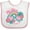 White and Pink, variant on Inktastic My Mimi Loves Me Granddaughter Girls Baby Bib