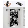 thumbnail image 6 of Black Rose Towel Set of 3, Soft Microfiber Bath Towels, Hand Towel, Washcloths, Vintage Pastoral Botanical Floral Leaves Vines Quick-Dry Absorbent Towels for Bathroom Kitchen Hotel Beach Gym Spa, 6 of 7