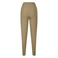thumbnail image 5 of Admvng Womens Leggings Solid Plus with Pocket Elastic High Waist Leggings, Size XL-5XL, 5 of 6
