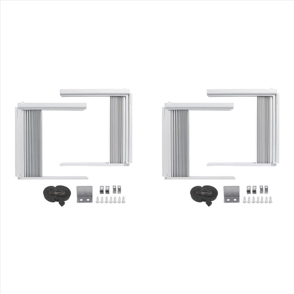 Rollbacks & More 2 Set Window Air Conditioner Side Panels with Frame, Adjustable Insulation AC Panel Frame Included