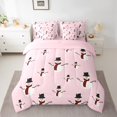 thumbnail image 2 of Manfei Pink White Red Twin Bedding Sets 7-Piece,Merry Christmas Bedding Comforter Set,Cute Cartoon Snowmen Sheet Sets For Children,Luxury Bedroom Decor Reversible, 2 of 8