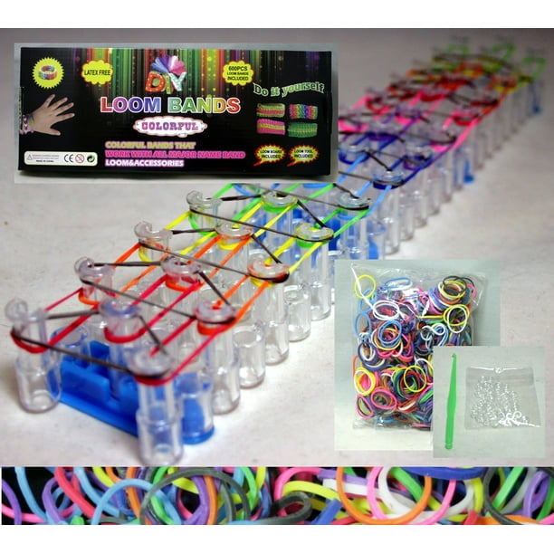 Loom Bracelets DIY Making Kit Includes 600 Rubber Bands Loom Tool