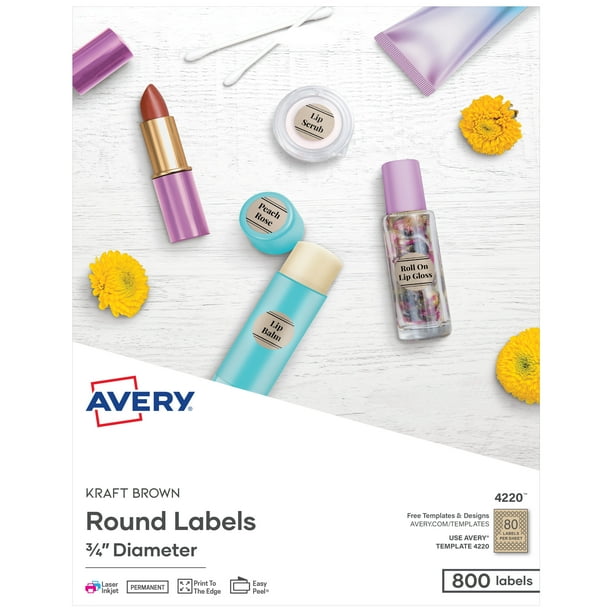 Avery Printable Round Labels, 3/4
