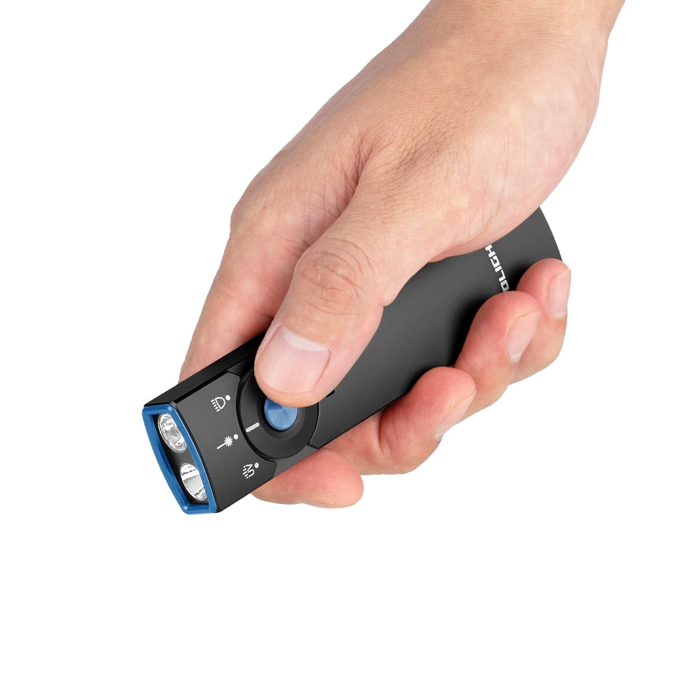 Olight Arkfeld Pro Black NW Flat EDC Flashlight w/LED Light, UV & Laser, 1300 Lumens