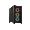 thumbnail image 4 of Corsair iCUE Computer Case - Mid-tower - Black - Tempered Glass, Steel, Plastic - 4 x Bay - 3 x 4.72" x Fan(s) Installed - ATX Motherboard Supported - 8 x Fan(s) Supported - 2 x Internal 3.5" Bay -..., 4 of 18