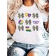 thumbnail image 1 of Camiseta con estampado de Mardi Gras y pajaritas para mujer, 100 % algodón, cuello redondo, manga corta, para primavera/verano, ideal para deportes de ocio., 1 of 7