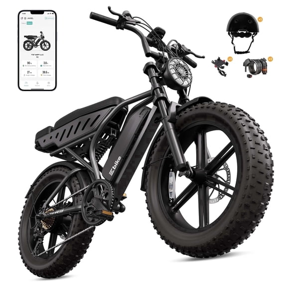 Electric Bike for Adults, 20"x4.0 Fat Tire E Bicycle, 750W Motor 48V 15Ah Removable Battery 7-Speed E-Bike UL2849, LCD Display