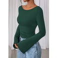 thumbnail image 3 of Remera PRETTYGARDEN Otoño 2025 Crop Top Cuello Barco Manga Campana XL, 3 of 9