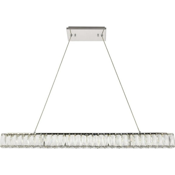 MONROE Pendant Light Transitional Adjustable Hanging Height Crystal Clear