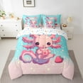thumbnail image 2 of Erosebridal Axolotl Bed in a Bag Queen size for Teens, Stars Bed Set, Mystic Starry Sky Reversible Bedding Queen Size, Super Cozy Room Decoration, 7-Piece, 2 of 6