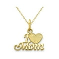 thumbnail image 1 of I Heart Mom Pendant Necklace in 10K Yellow Gold with Chain, 1 of 4