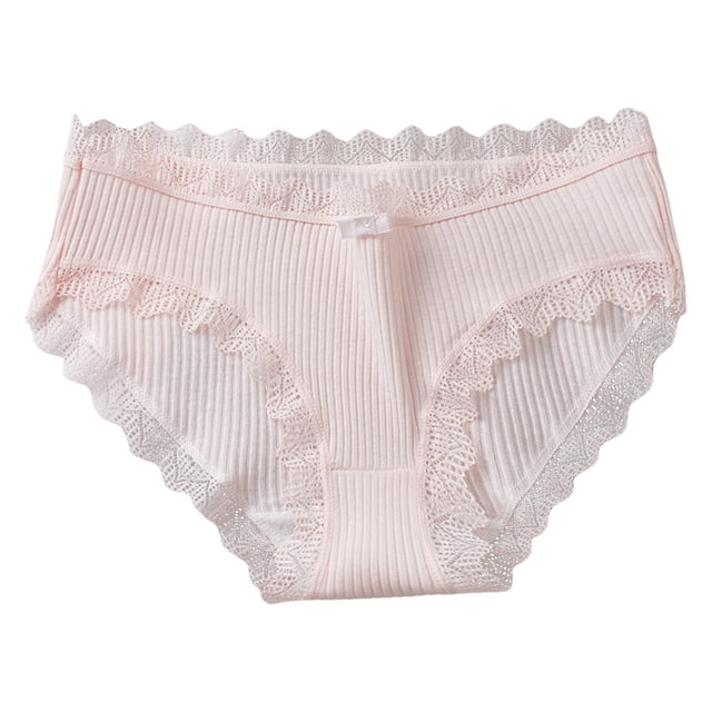 AWZXDE Culottes pour Femmes, Logo à Lettres Personnalisé, Taille Basse, Tanga Rayé, Bikini String Invisible, Quotidien, Rose, TG