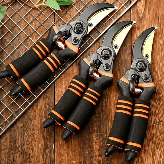 [8.5" Titanium Pruning Shears] Super Sharp 8.5" Professional Titanium Bypass Pruning Shears (T13) | Premium Garden Shears, Pruning Shears for Gardening