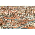 thumbnail image 2 of Berzel, Erin 14x11 Gold Ornate Wood Framed with Double Matting Museum Art Print Titled - Lyon Rooftops II, 2 of 4