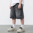 thumbnail image 5 of Gaexia Boy's Jorts Baggy Jeans Shorts Straight Leg Casual Denim Shorts with Pockets, 5 of 7