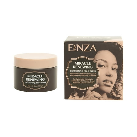 Evenza Miracle Renewing Exfoliating Face Mask for age spots and uneven skin tone. Vitamin C Clay Mask with Argan Oil and Ferulic Acid. Large 5oz