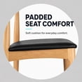 thumbnail image 4 of 2xhome Solid Wood Farmhouse 25" Counter Stools with PU Leather Cushion Seat, Modern Accent Dining Elbow Chair Barstool (Natural Set of 2), 4 of 15