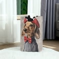 thumbnail image 6 of Yayeee Freestanding Laundry Hamper with Handle Collapsible Large Storage Basket for Clothes, Gray Dog Artist, 6 of 7