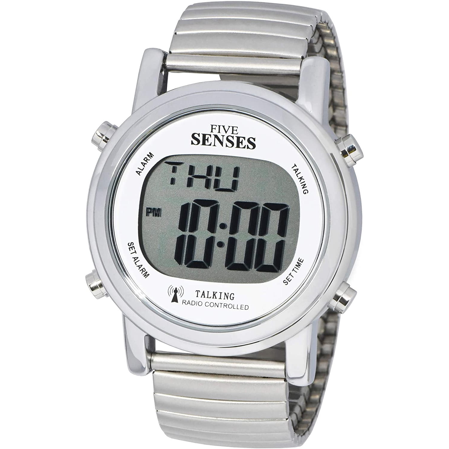 Five Senses Atomic Talking Watch Sets Itself Senses Metal Easyto