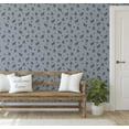 thumbnail image 3 of S4sassy Self-Stick Decorative Wallpaper, Dotted Leaf Blossom Print Wall Paper, Textured Vinyl Waterproof Contact Paper, Gray, 25"x240" Removable Renter Friendly Wall Covering For Bedroom, Livingroom, 3 of 9