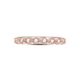 thumbnail image 2 of Diamond Princess 10kt Rose Gold Womens Round Diamond Stackable Band Ring 1/10 Cttw, 2 of 4