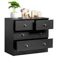 thumbnail image 3 of Spaco 4-drawer Storage Dresser Chest, Wood Nightstand for Bedroom, Modern Chest Organizer for Entryway, Black, 3 of 12