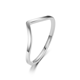thumbnail image 2 of Anillo minimalista Irregular Chevron V, anillos finos de acero inoxidable apilables para mujer, joyería de moda, regalos de compromiso y boda, 2 of 2