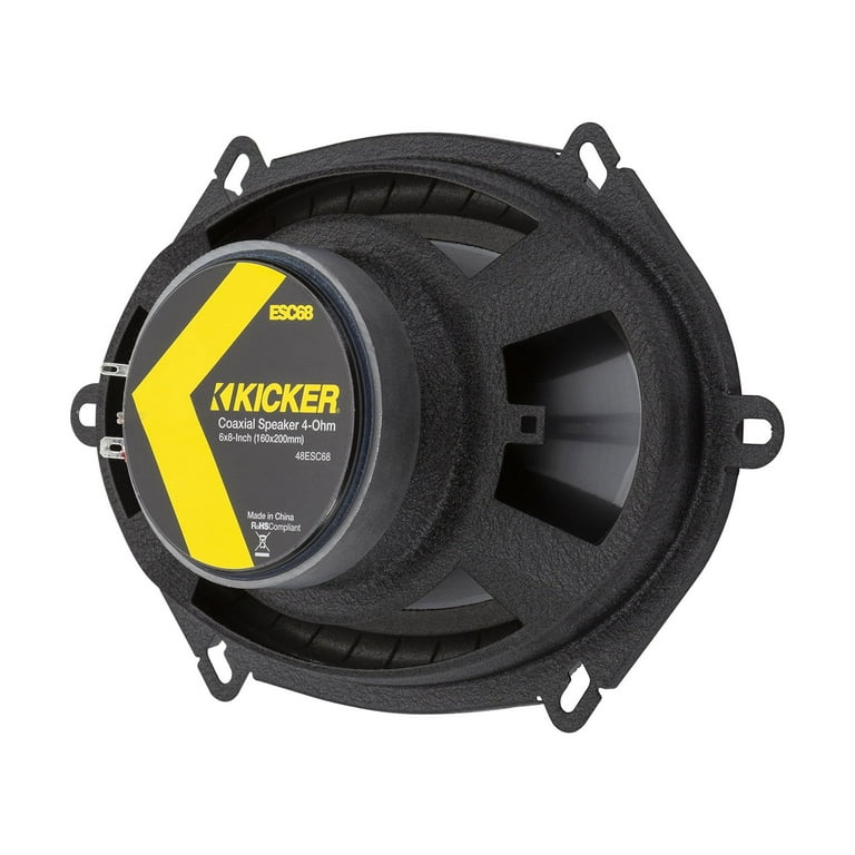 Kicker 48ESC68 6x8 Inch Coaxial Speakers, Drop-In Upgrade, Fits