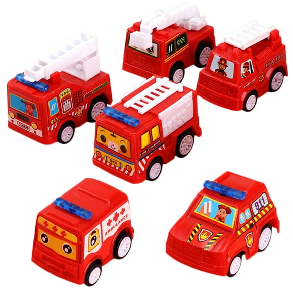 6PCS Pull Back Car Cute Assorted Pull Back Vehicle Car Toy Car Model for Kids