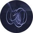thumbnail image 1 of Ahgly Company Machine Washable Indoor Round Transitional Night Black Area Rugs, 3' Round, 1 of 7