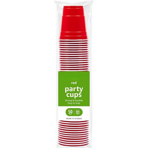 Small disposable plastic party cups