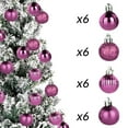 thumbnail image 4 of LKXGBMY 24Pcs Christmas Balls Ornaments, 4 Style 3cm Shatterproof Christmas Tree Decorations Hanging Ball for Holiday Wedding Party Decoration, Pink, 4 of 9