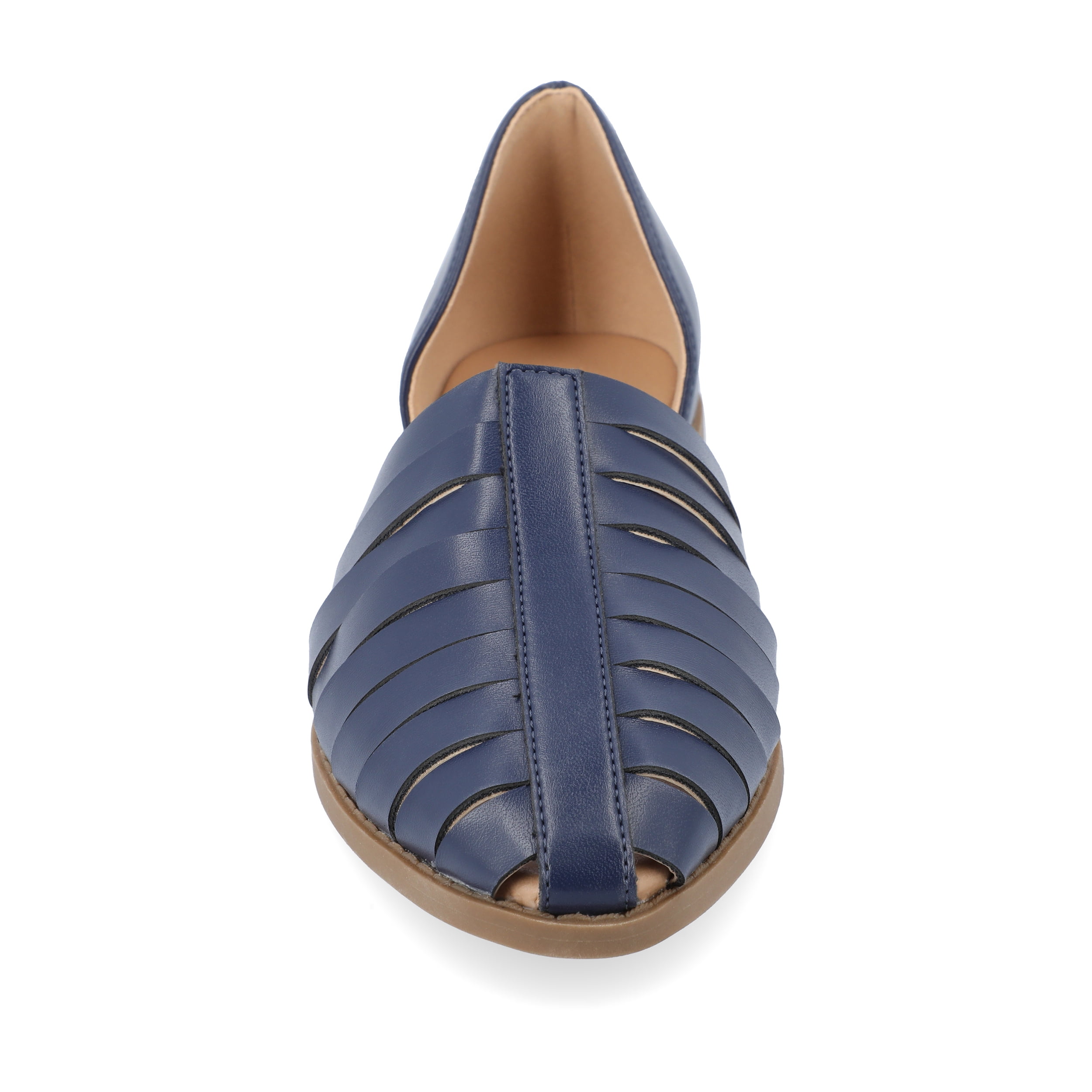 Journee Womens Anyah Ankle Cuff Slip On Almond Toe Flats