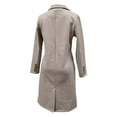 thumbnail image 4 of Women Elegant Double Wool Blend Pea Coat Notch Lapel Color: Beige Size: L, 4 of 5