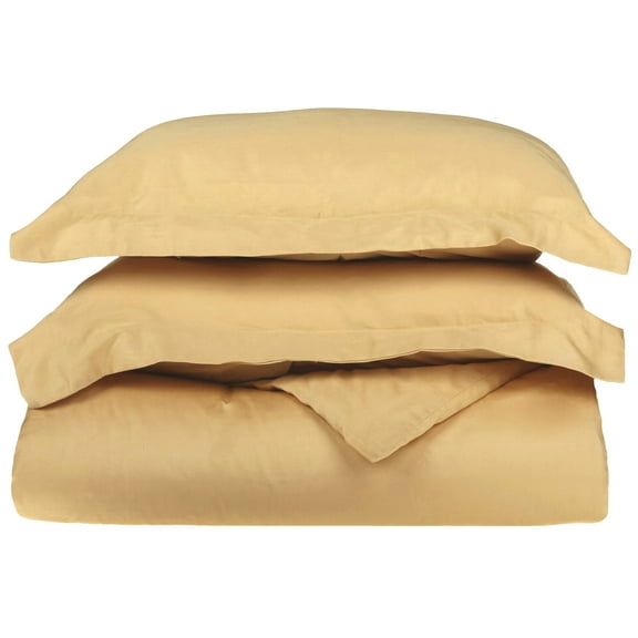 300 Thread Count 100% Egyptian Cotton Solid Duvet Cover & Pillow Shams, 2-Piece Duvet Cover Set by Blue Nile Mills