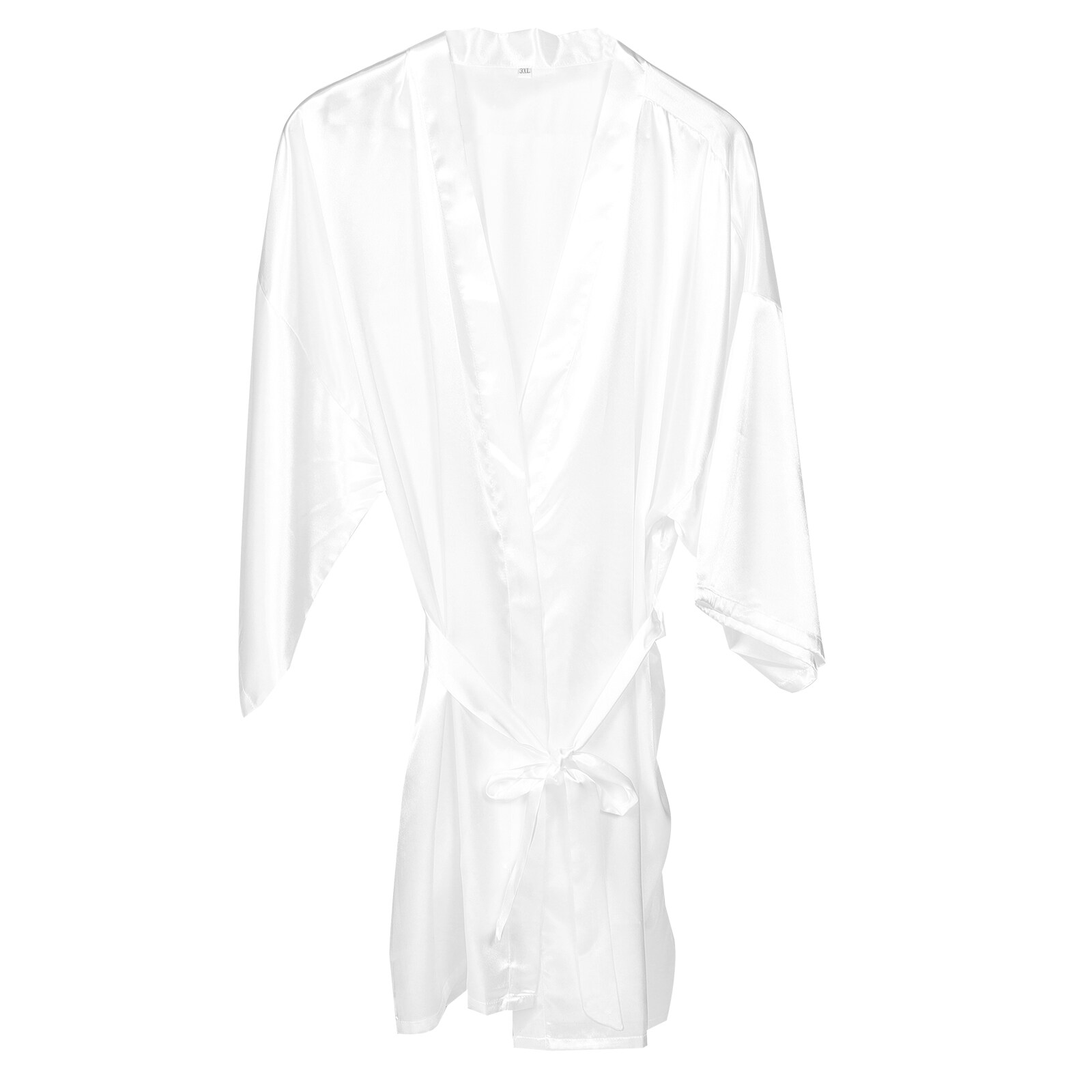 Women Short Silky Robe Artificial Silk Rope Bride Party Sleepwear Bride